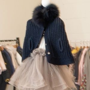 Microbe By Miss Grant Baby Wool Cape NWOT